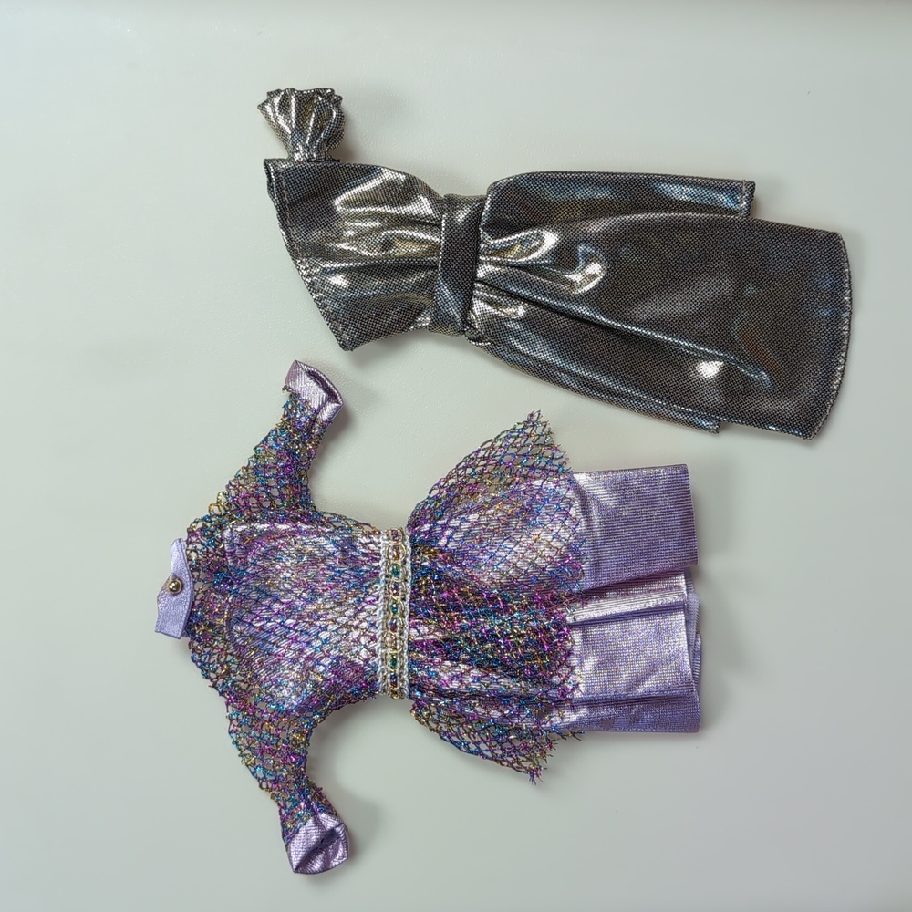 Elegant Doll Dress Set - Gold and Purple